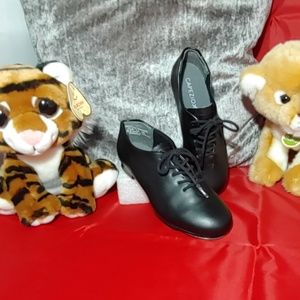 Capezio Tale Tone Kids Tap Shoes  Sz 1 1/2 Black